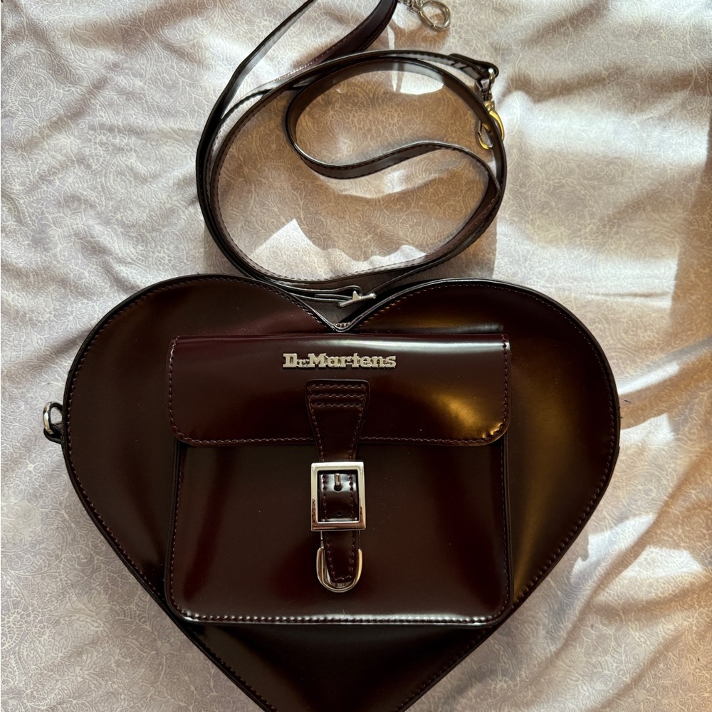Dr. Martens Red Vegan Leather Heart-Shaped Women's Bag